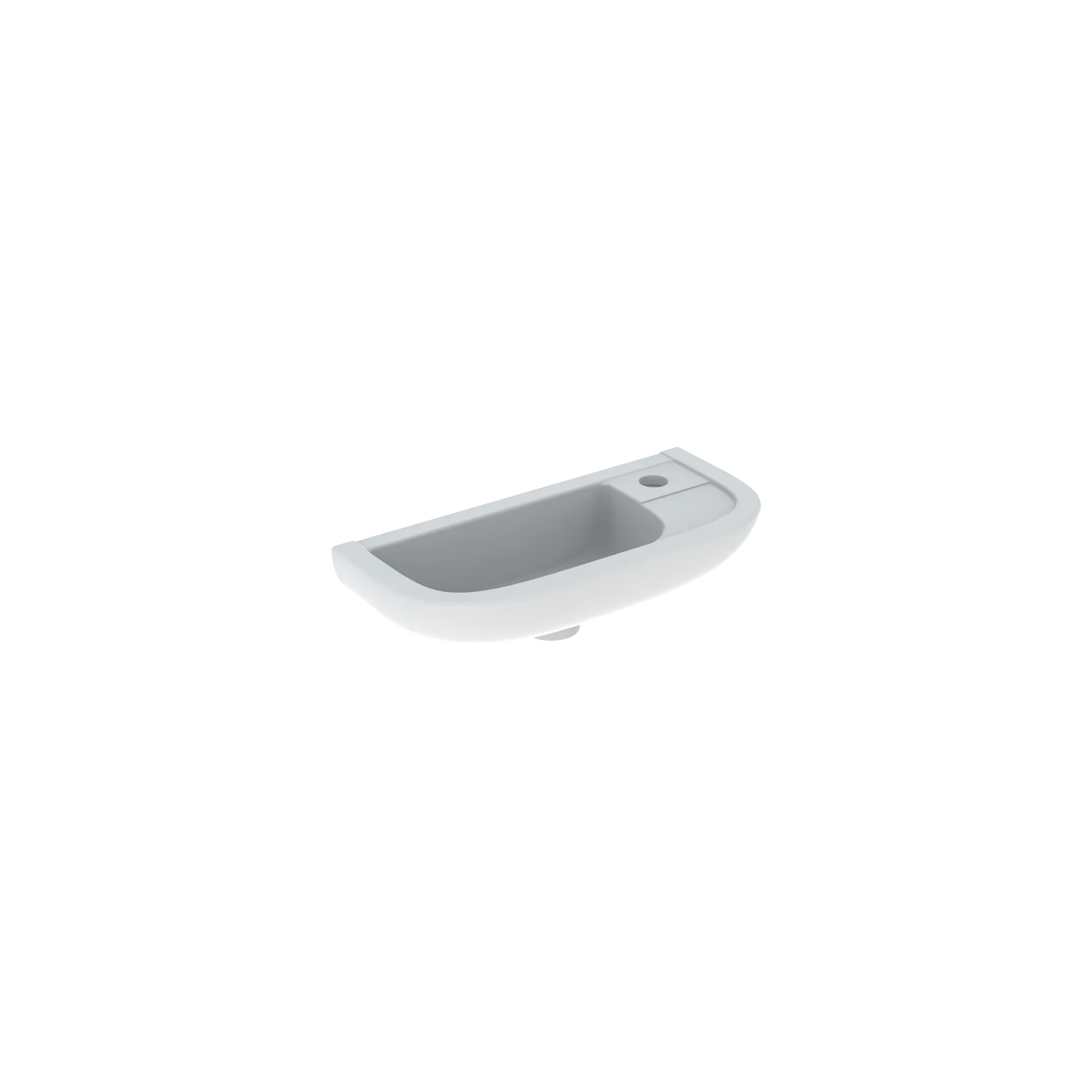 Ceramic wall-mounted washbasin 50 cm x 23 cm Geberit Linéa compact