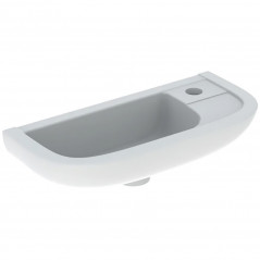 Ceramic wall-mounted washbasin 50 cm x 23 cm Geberit Linéa compact
