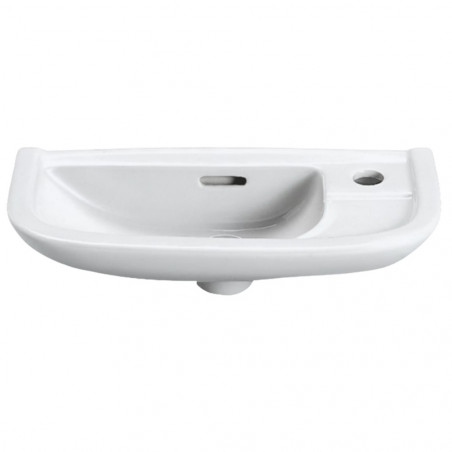 Ceramic wall-mounted washbasin 50 cm x 23 cm Geberit Linéa compact
