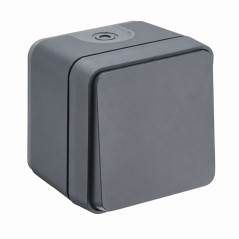 Interruptor de doble posición impermeable gris. DEBFLEX 730422