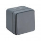 Grey waterproof on/off switch.