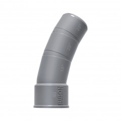 Codo PVC 40 mm multiángulos 15°/25°/35° cortable macho hembra RIBON SEG40M - Imagen 1/7