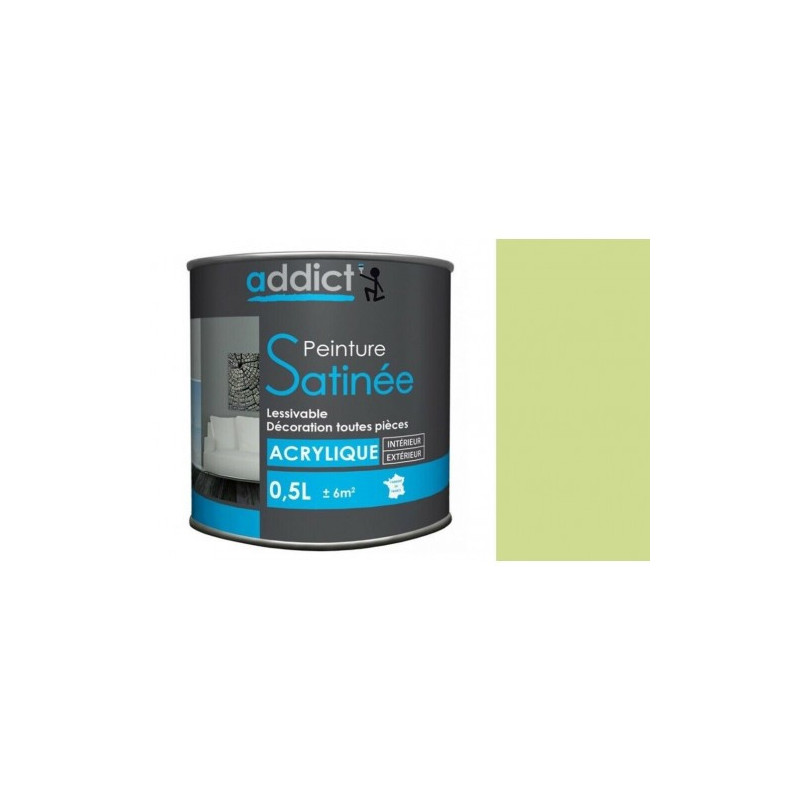 Acrylfarbe für verschiedene Untergründe, Satin Anis, 0,5 Liter. Acrylfarbe für verschiedene Untergründe, Satin Anis, 0,5 Liter.