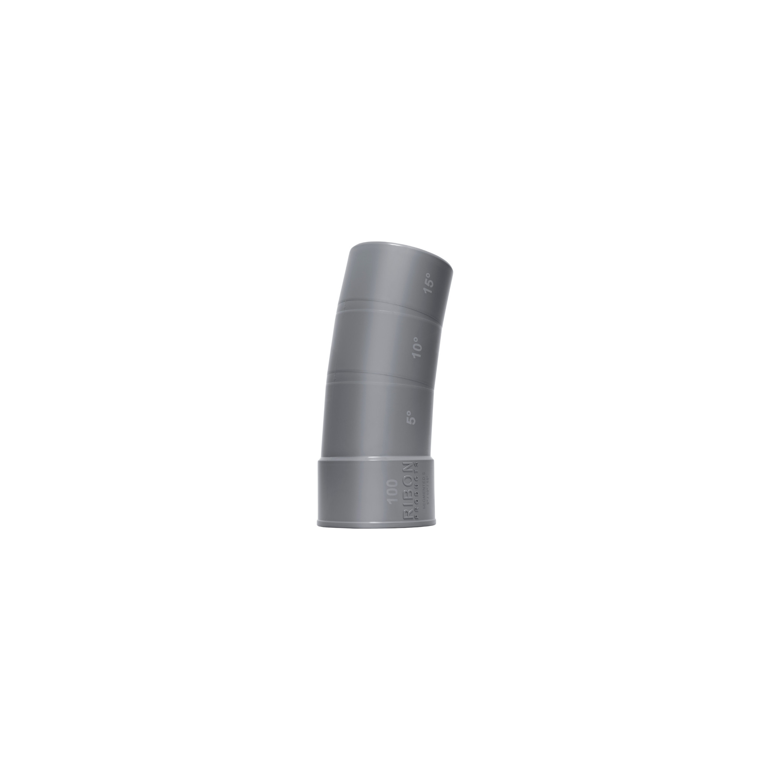 Curva PVC 100 mm multi-angoli 5°/10°/15° tagliabile maschio femmina RIBON SEG100S - Immagine 1/7