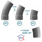 PVC-Bogen 100 mm Multi-Winkel 15°/25°/35° abtrennbar männlich weiblich