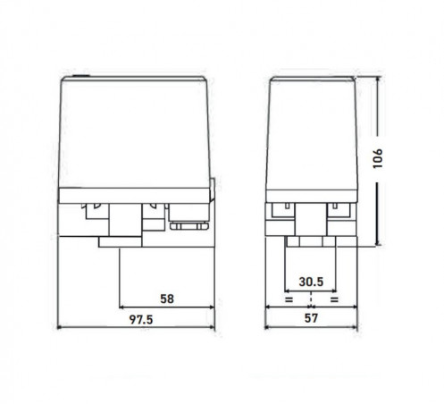 XMX inverted pressure switch with pressure gauge connection