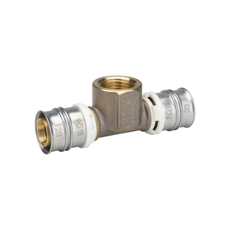 Té laiton multicouche type radial femelle 20/15x21/20. Té laiton multicouche type radial femelle 20/15x21/20.