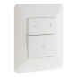 ARTEZO 3-button flush-mounted dimmer, white. ARTEZO 3-button flush-mounted dimmer, white.