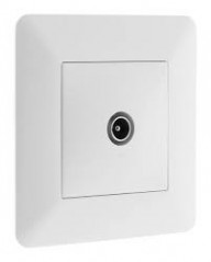 Prise TV encastrable modèle ARTEZO blanc.