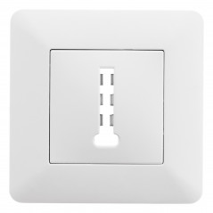 Toma de teléfono empotrable de 8 polos ARTEZO, blanca.
