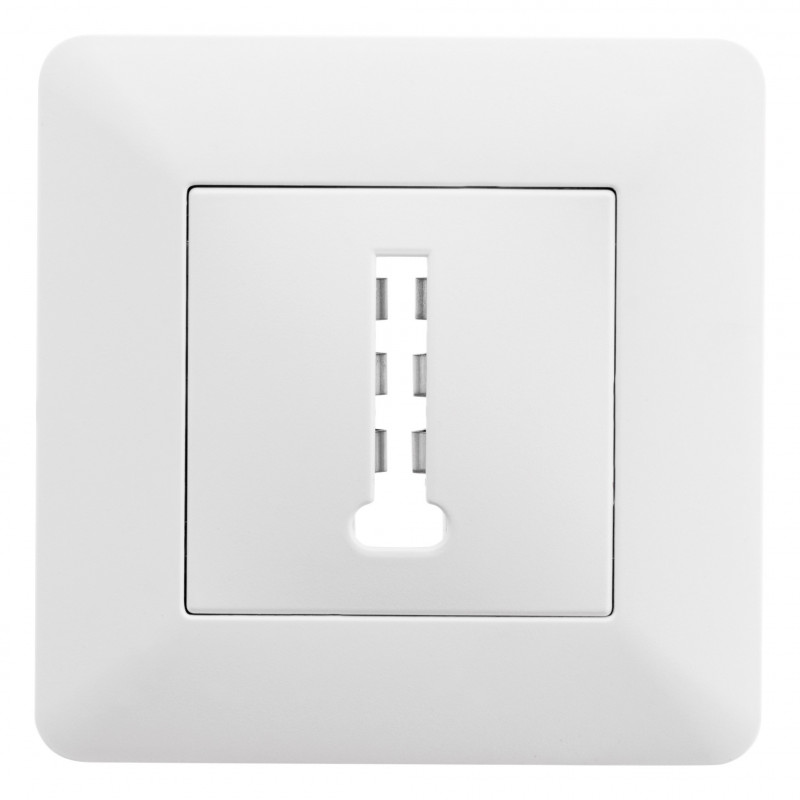 ARTEZO 8-pin flush-mount telephone socket, white. ARTEZO 8-pin flush-mount telephone socket, white.
