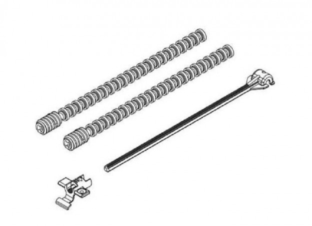 Mounting and release rods for Schwab flush-mounted tank, Wisa XS
