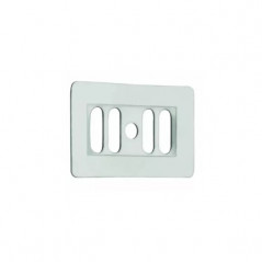 Stainless steel rectangular sink overflow grate