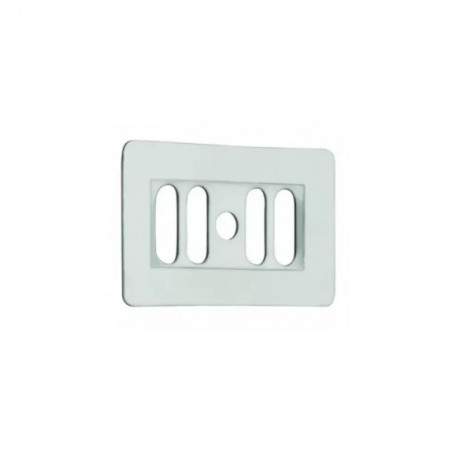 Stainless steel rectangular sink overflow grate