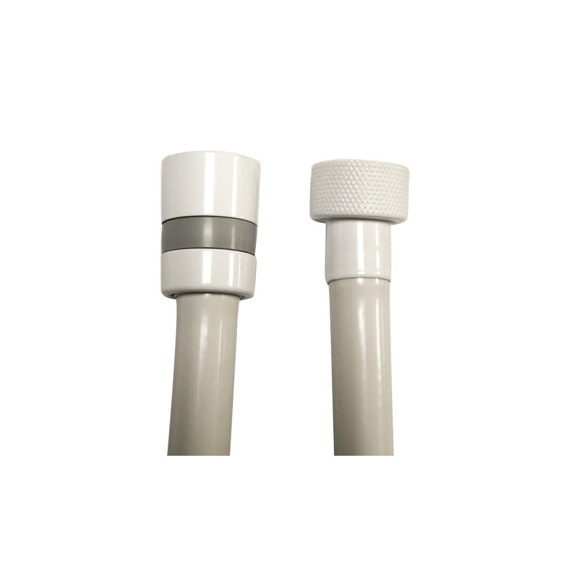 Flexible de douche lisse blanc, 1.5m. Flexible de douche lisse blanc, 1.5m.