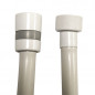 Flexible de douche lisse blanc, 1.5m. Flexible de douche lisse blanc, 1.5m.