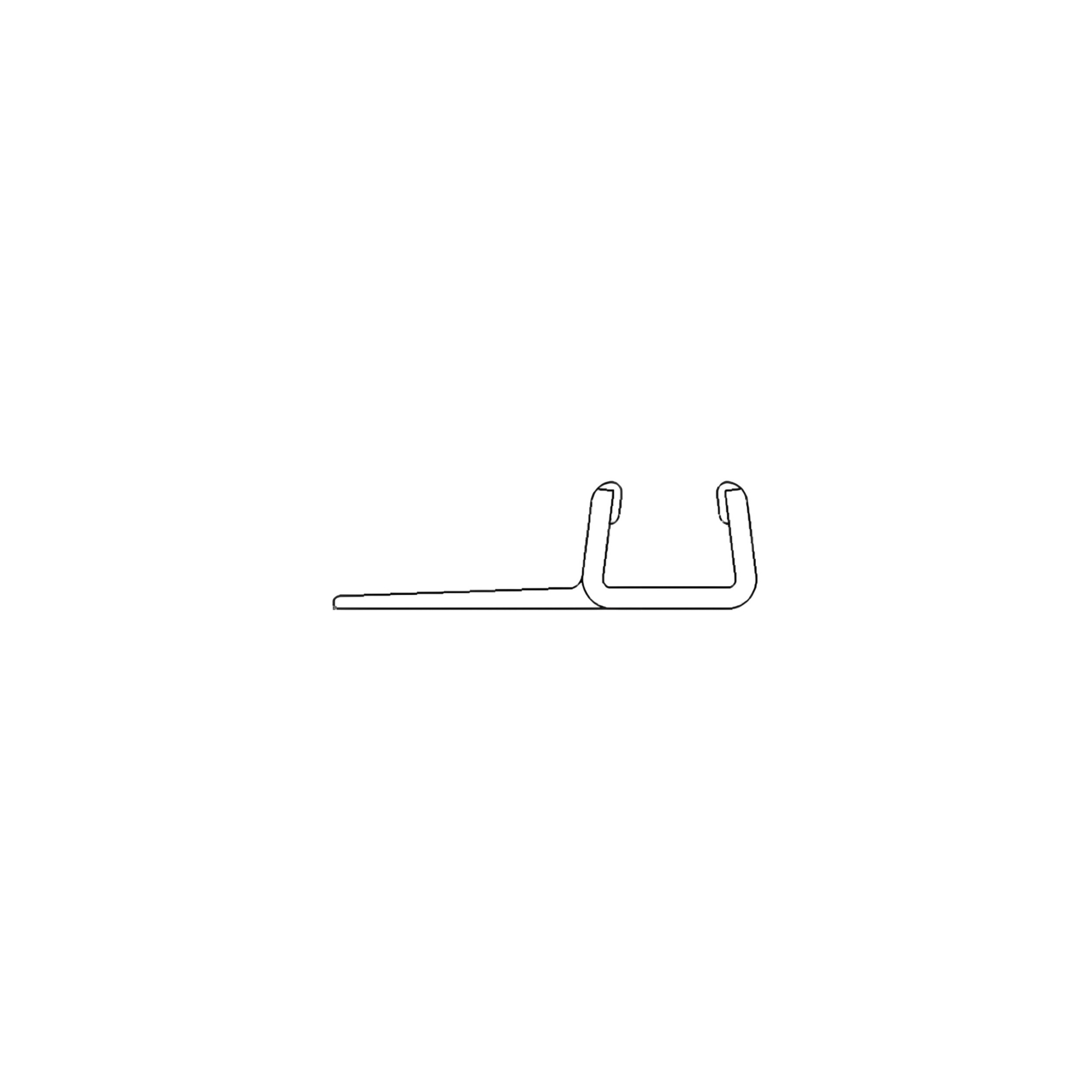 Junta vertical de un solo labio para mamparas de ducha de cristal 6 mm, 2 metros