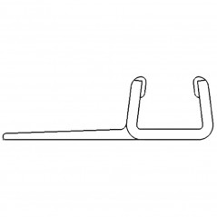 Junta vertical de un solo labio para mamparas de ducha de cristal 6 mm, 2 metros