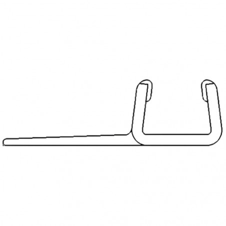 Joint vertical simple lèvre paroi de douche verre 6 mm, 2 mètres
