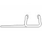 Eenvoudige verticale afdichting met lip voor douchewand glas 6 mm, 2 meter