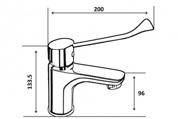 Mitigeur lavabo CLINI'K manette longue