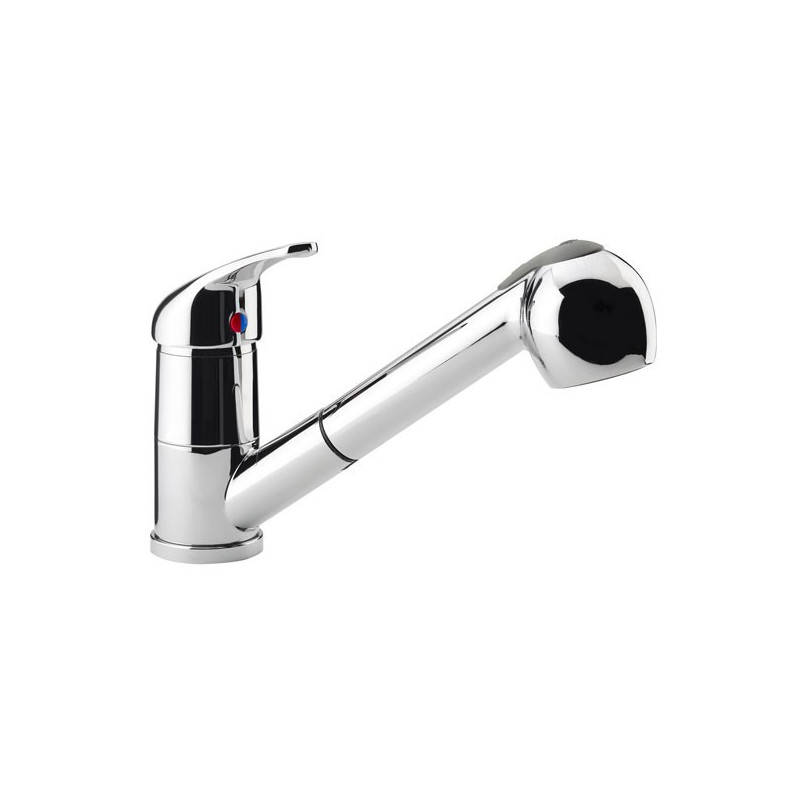 Miscelatore monocomando cromato per lavabo con doccetta estraibile Miscelatore monocomando cromato per lavabo con doccetta estraibile