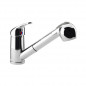 Miscelatore monocomando cromato per lavabo con doccetta estraibile Miscelatore monocomando cromato per lavabo con doccetta estraibile