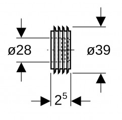 Geberit Lippendichtung für Spülrohrbogenverlängerung Ø28 mm