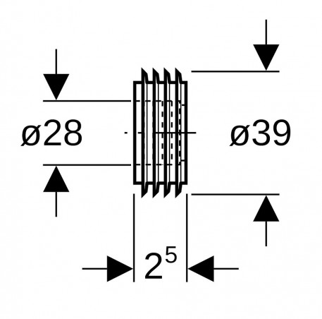 Geberit Lippendichtung für Spülrohrbogenverlängerung Ø28 mm