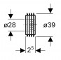 Junta labial Geberit para prolongación de codo de empotrar de Ø28 mm Junta labial Geberit para prolongación de codo de empotrar de Ø28 mm