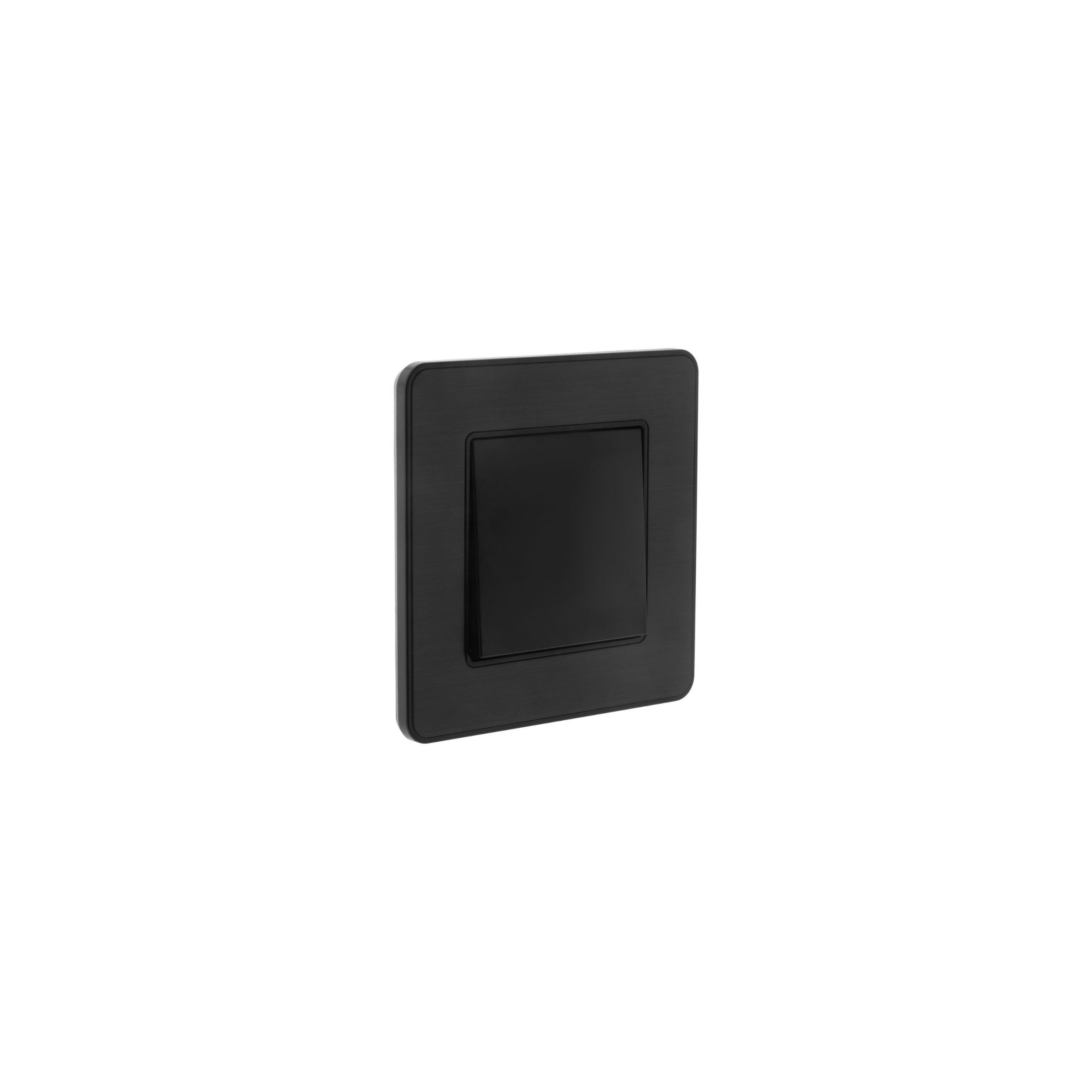 Va-et-vient 10A encastrable modèle KOURO métal noir brossé ZENITECH