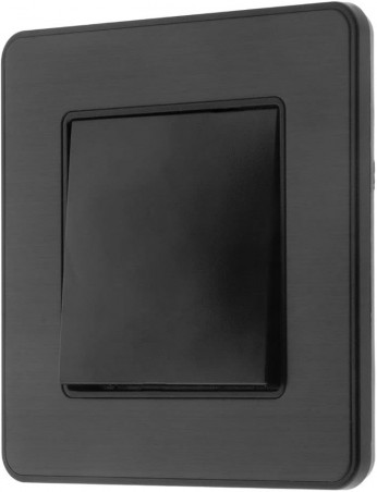 Bouton poussoir encastrable modèle KOURO métal noir brossé ZENITECH