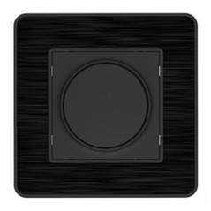 Atenuador giratorio empotrable KOURO, metal cepillado negro ZENITECH