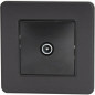 TV-Steckdose 9.52mm Einbausteckdose Modell KOURO schwarzes Metall gebürstet ZENITECH TV-Steckdose 9.52mm Einbausteckdose Modell KOURO schwarzes Metall gebürstet ZENITECH