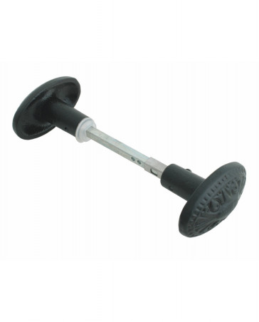 Bouton double bigorre en fonte noir pour carré 6 et 7mm