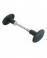 Bouton double bigorre en fonte noir pour carré 6 et 7mm Bouton double bigorre en fonte noir pour carré 6 et 7mm