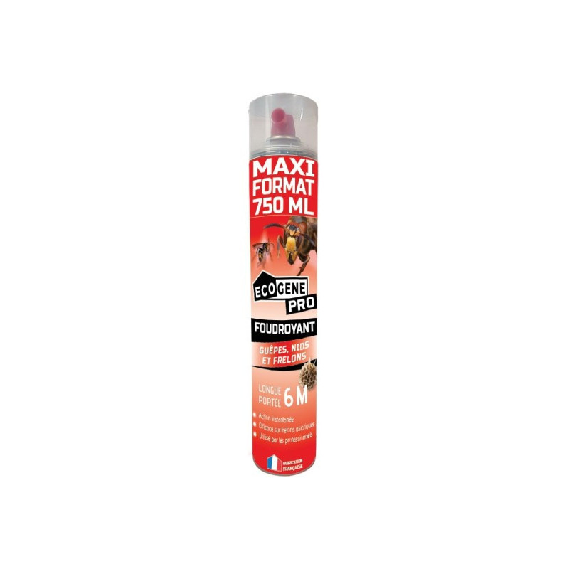 Foudroyant guêpes, nids et frelons longue portée 750ml ECOGENE