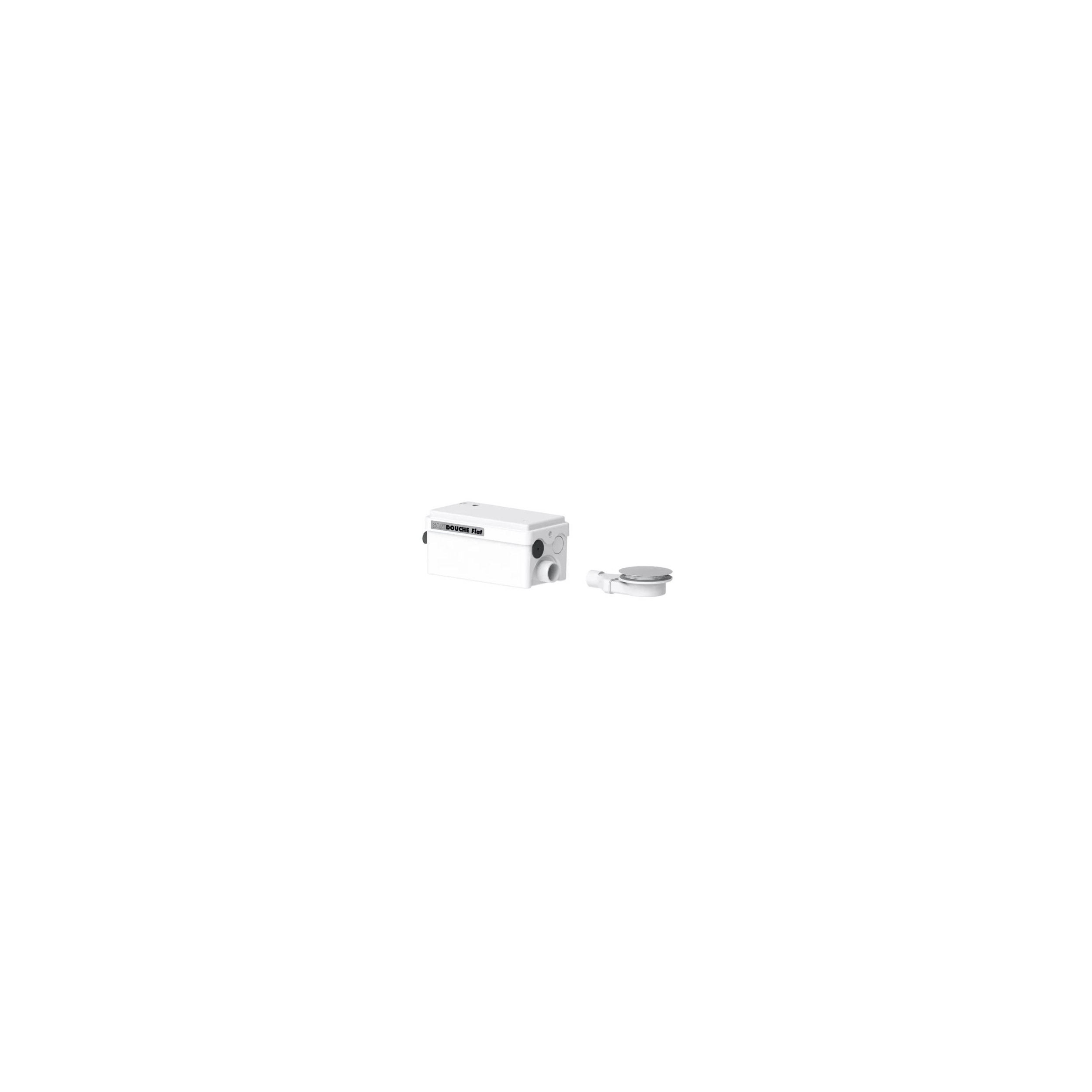 Pompa di sollevamento SANIDOUCHE FLAT con scarico per piatto doccia piatto (8 cm), 2 ingressi