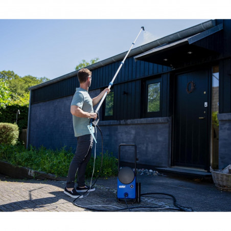Lance télescopique nettoyage toiture et façade haute et basse pression 3,9 m, accessoires complets