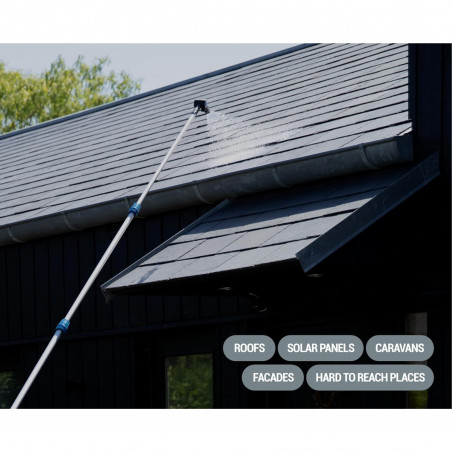 3.9 m telescopic wand for high- and low-pressure roof and facade cleaning, complete accessories