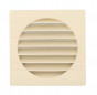 Grille de ventilation carrée spécial façade 184x184 mm, pour tubes PVC diamètre 160, sable Grille de ventilation carrée spécial façade 184x184 mm, pour tubes PVC diamètre 160, sable