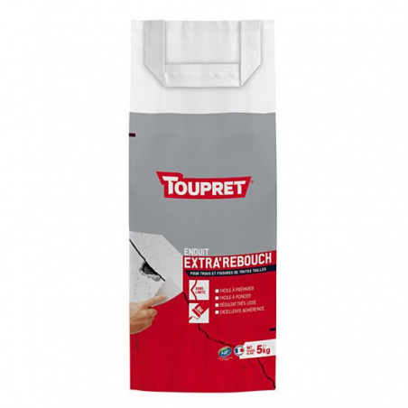 Enduit de rebouchage Extra' Rebouch en poudre TOUPRET 5kg blanc