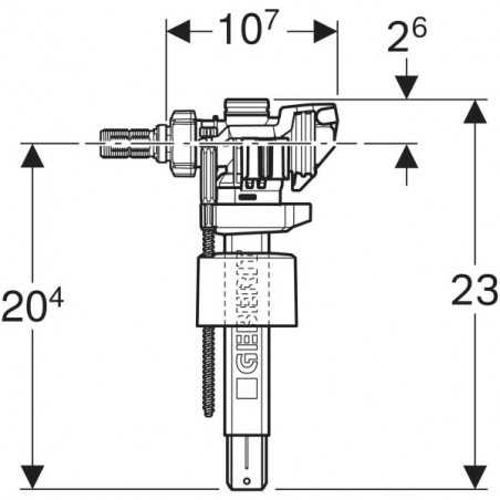 Robinet flotteur GEBERIT type 383 alimentation latérale 3/8"