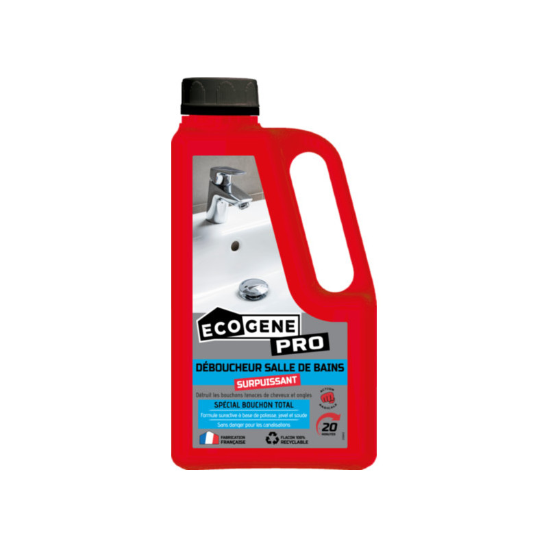 Déboucheur surpuissant salle de bain ECOGENE PRO 1L Déboucheur surpuissant salle de bain ECOGENE PRO 1L