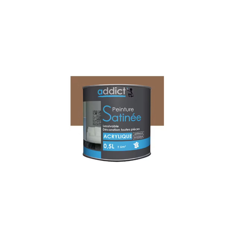 ADDICT EG Mehrzweck-Acrylfarbe seidenmatt 0.5L Farbe Taupe