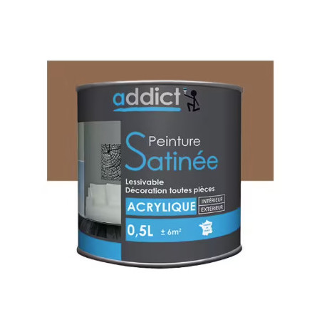 ADDICT EG Mehrzweck-Acrylfarbe seidenmatt 0.5L Farbe Taupe