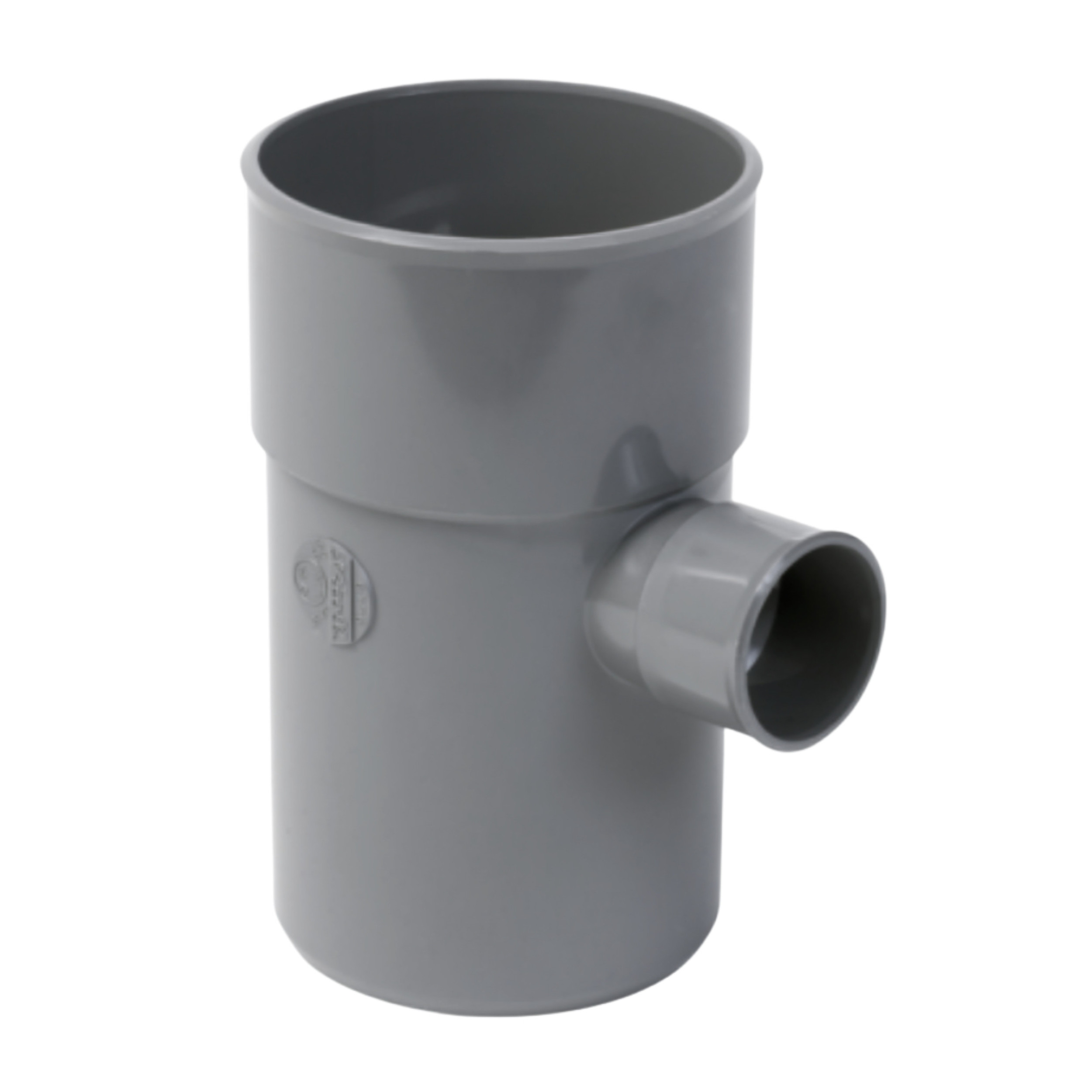 Tee ridotto in PVC, 100/50 mm, presa a 90°, scarico acque reflue NF