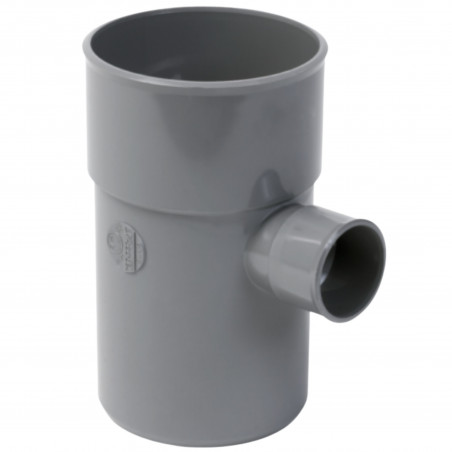 Té PVC réduit 100/50 mm culotte mâle femelle à coller 90°, NF évacuation eaux usées