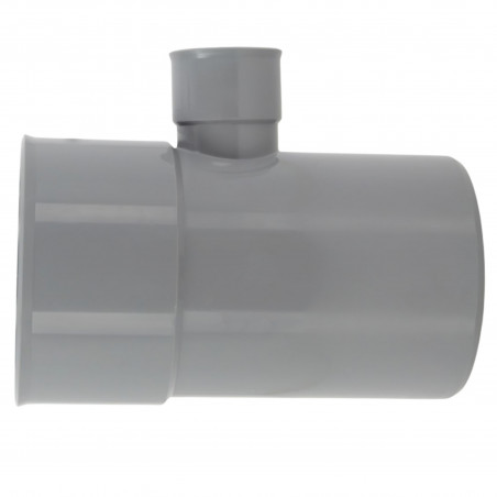 Te reducida de PVC, 100/50 mm, toma de 90°, desagüe de aguas residuales NF