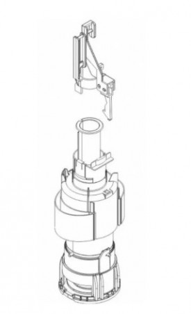 Soupape double volume pour réservoir apparent DUETTO 4150 REGIPLAST